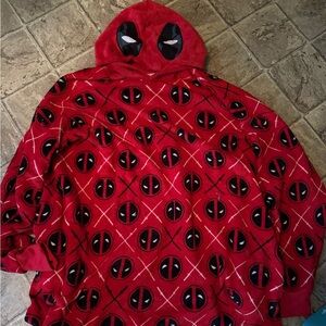 Marvel Red Hooded Blanket with Black Accents